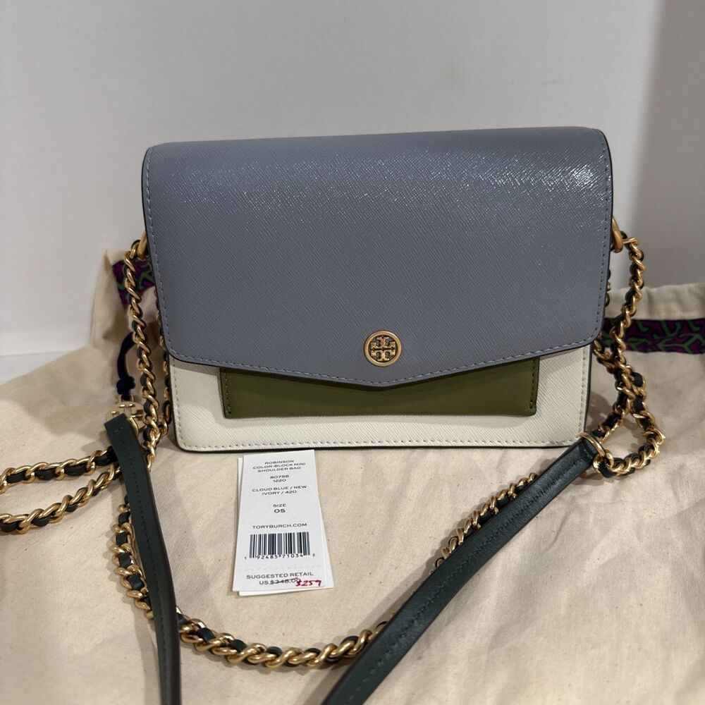 NWT Tory Burch Robinson Color Block Mini Shoulder Bag